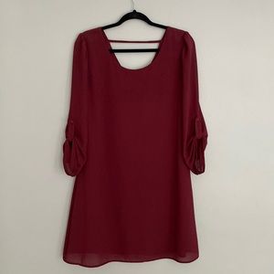 Speechless burgundy mini dress size L